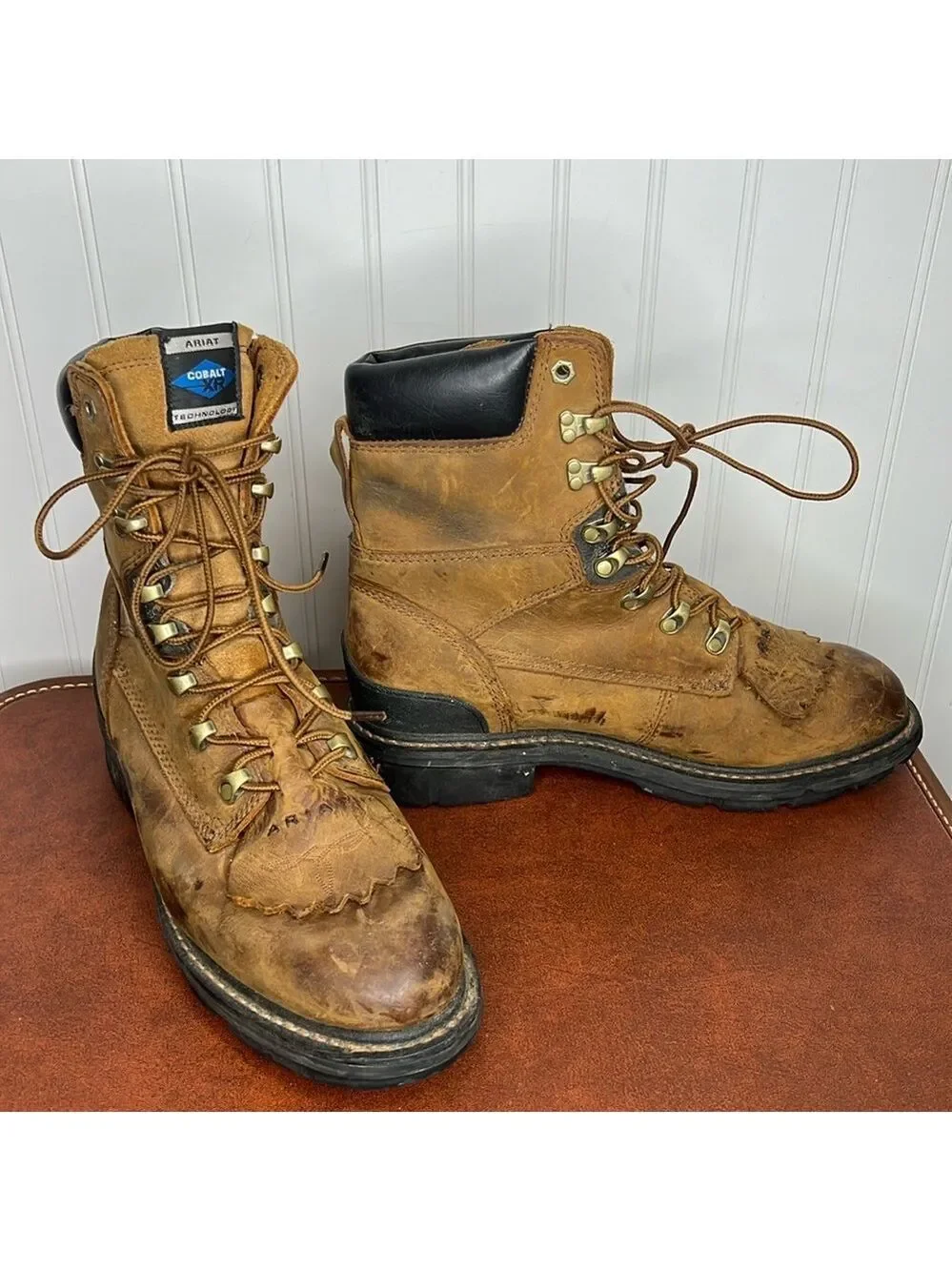 Ariat Workhog 8” Waterproof Leather Work Boots Size 10EE